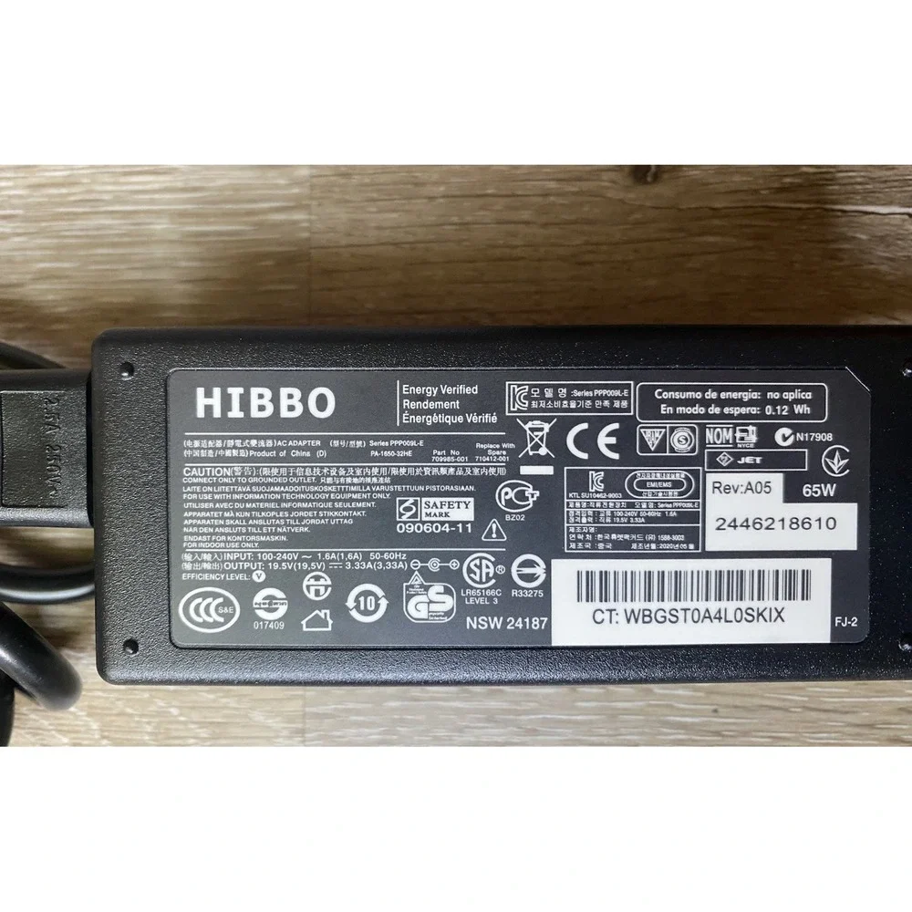 HIBBO. AC ADAPTER PPP009L-E